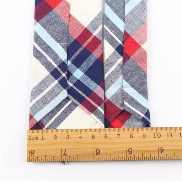 Red / Blue Plaid (Easter / Spring) Tie - Picture 2 of 4